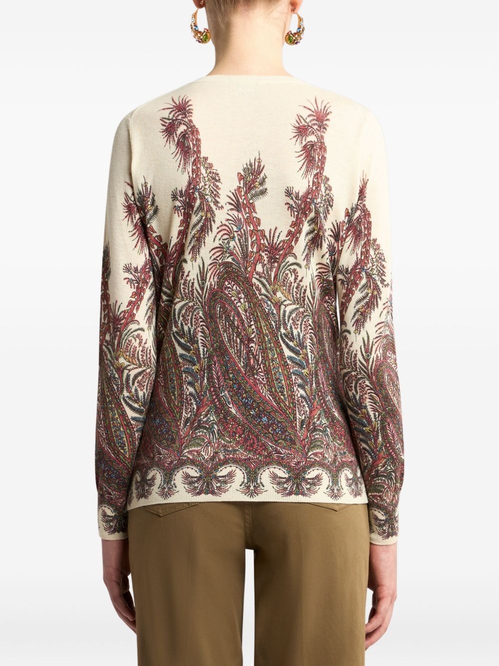paisley-print cardigan - 3