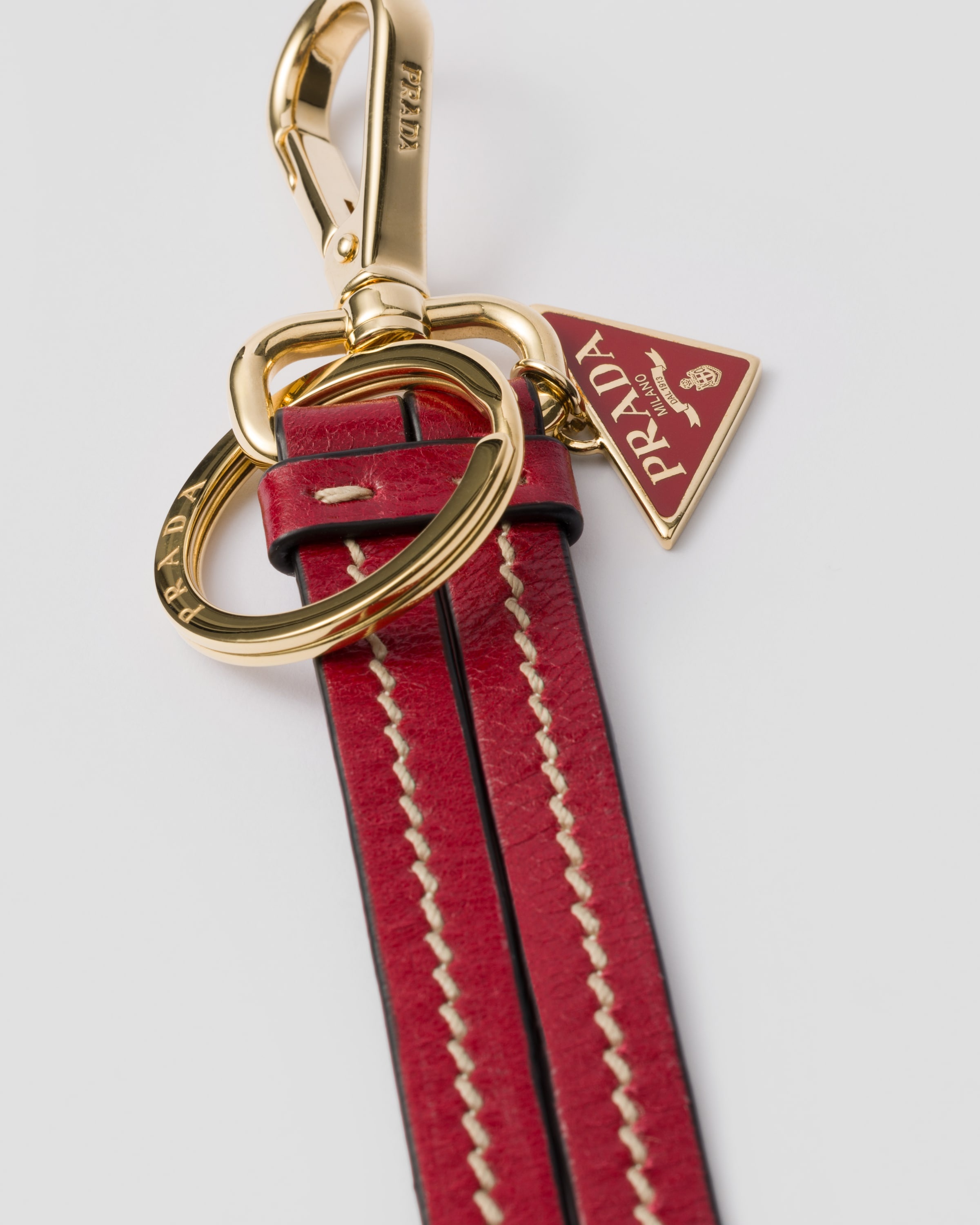 Leather bag charm and keychain - 3