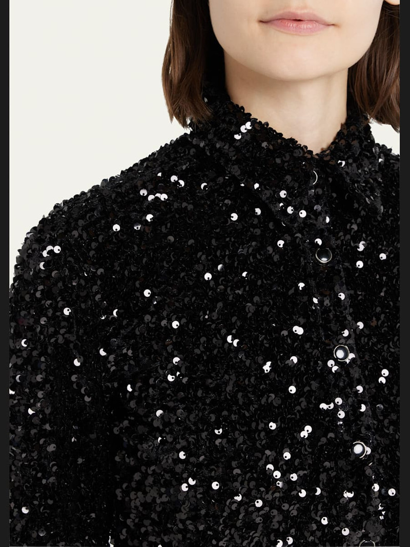 COÛT DE LA LIBERTÉ Sequined Button Down Shirt outlook