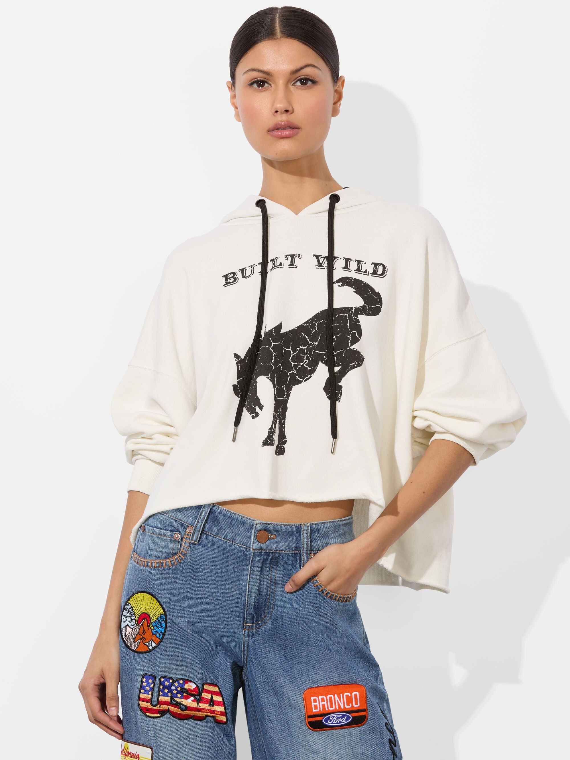 A+O X BRONCO SUNNY CROPPED HOODIE - 2