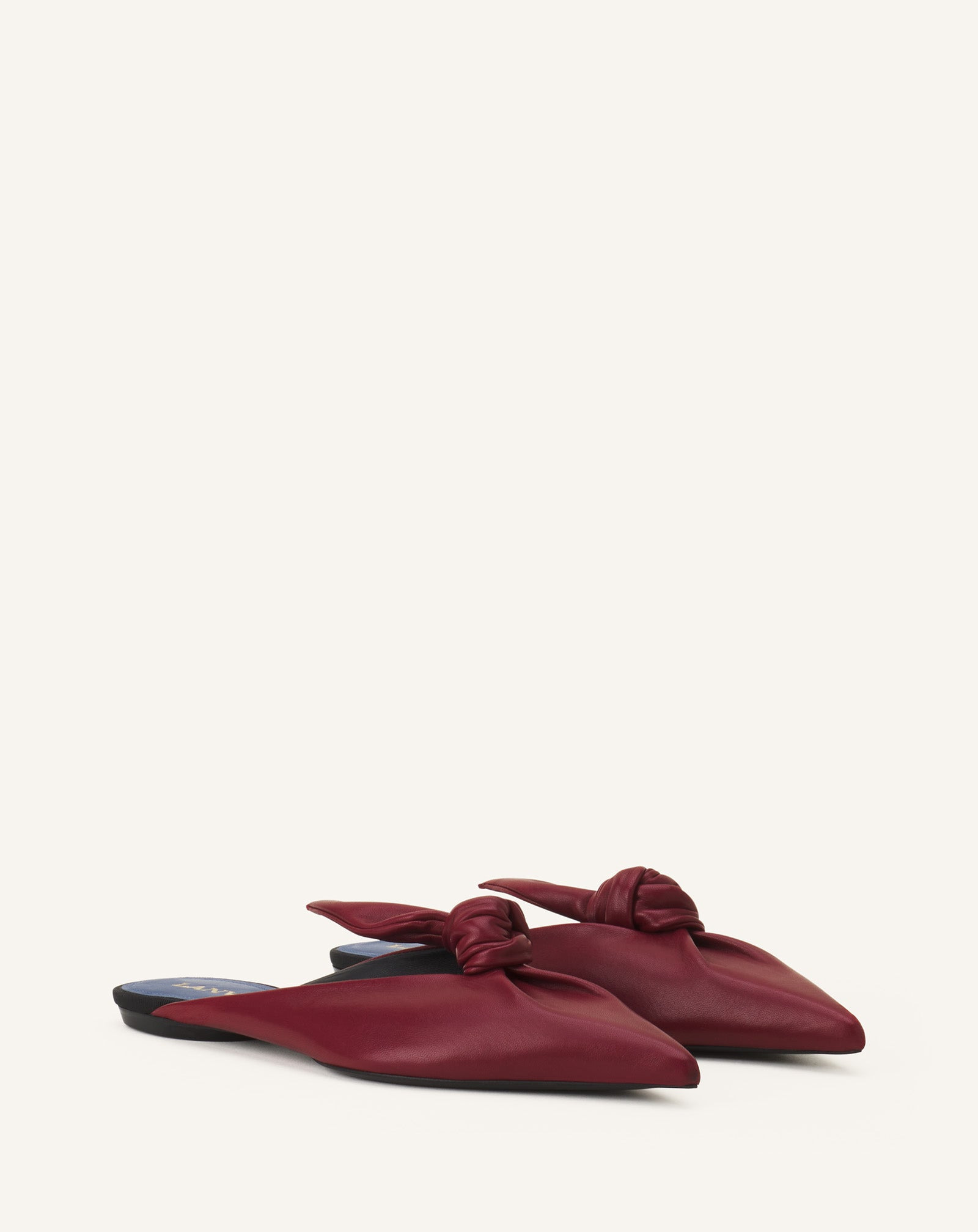 MIDNIGHT STEP LEATHER BOW MULE - 2