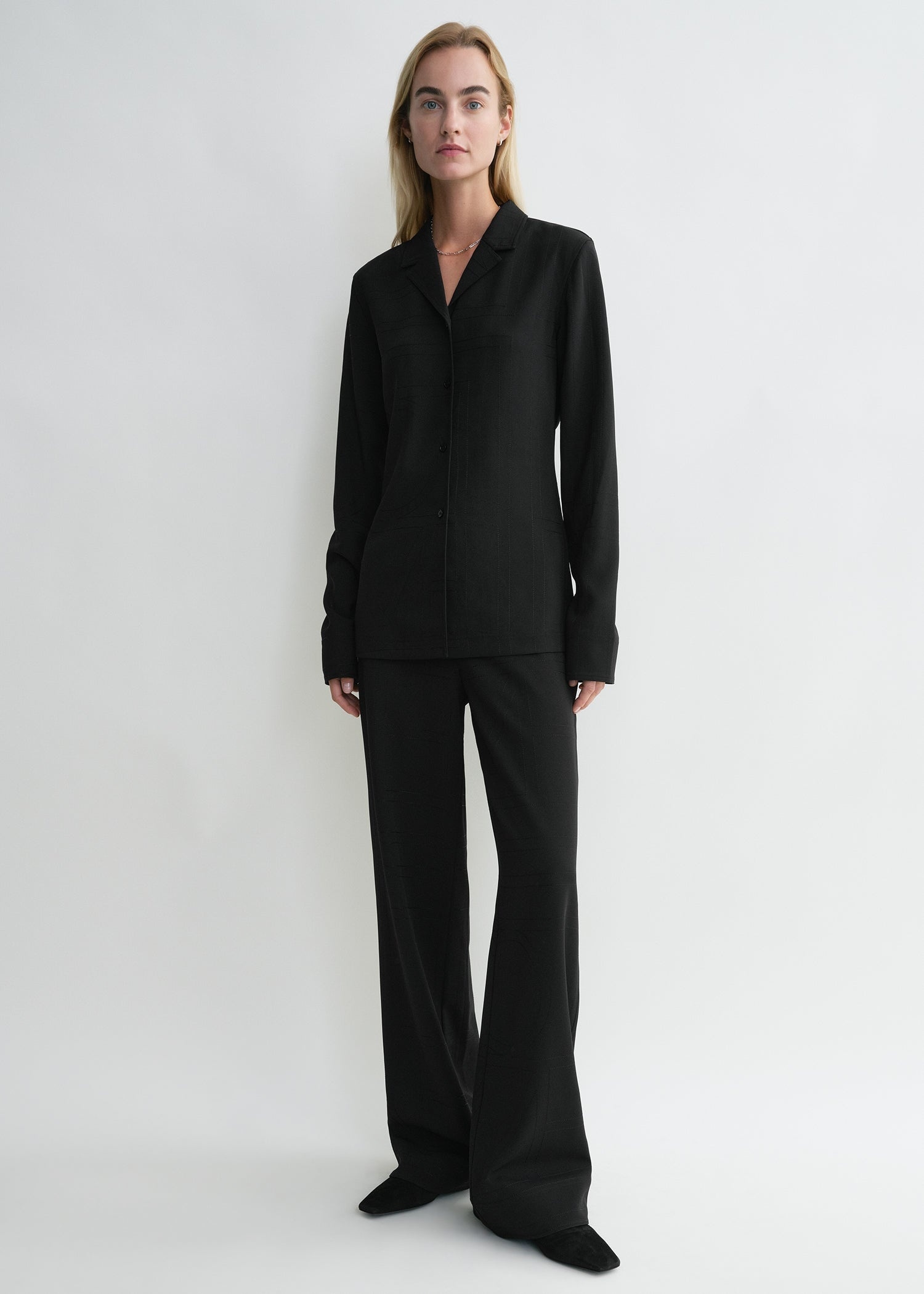 Monogram cady shirt black - 3