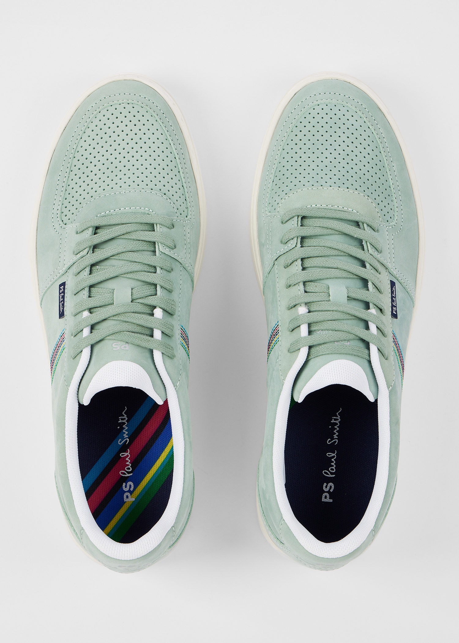 Mint Green Nubuck 'Margate' Trainers - 3