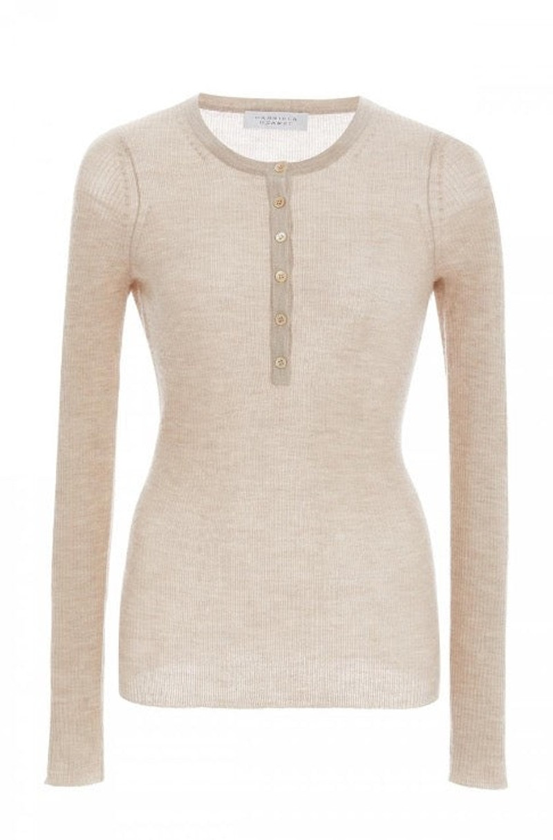Julian Henley in Oatmeal Silk Cashmere - 1