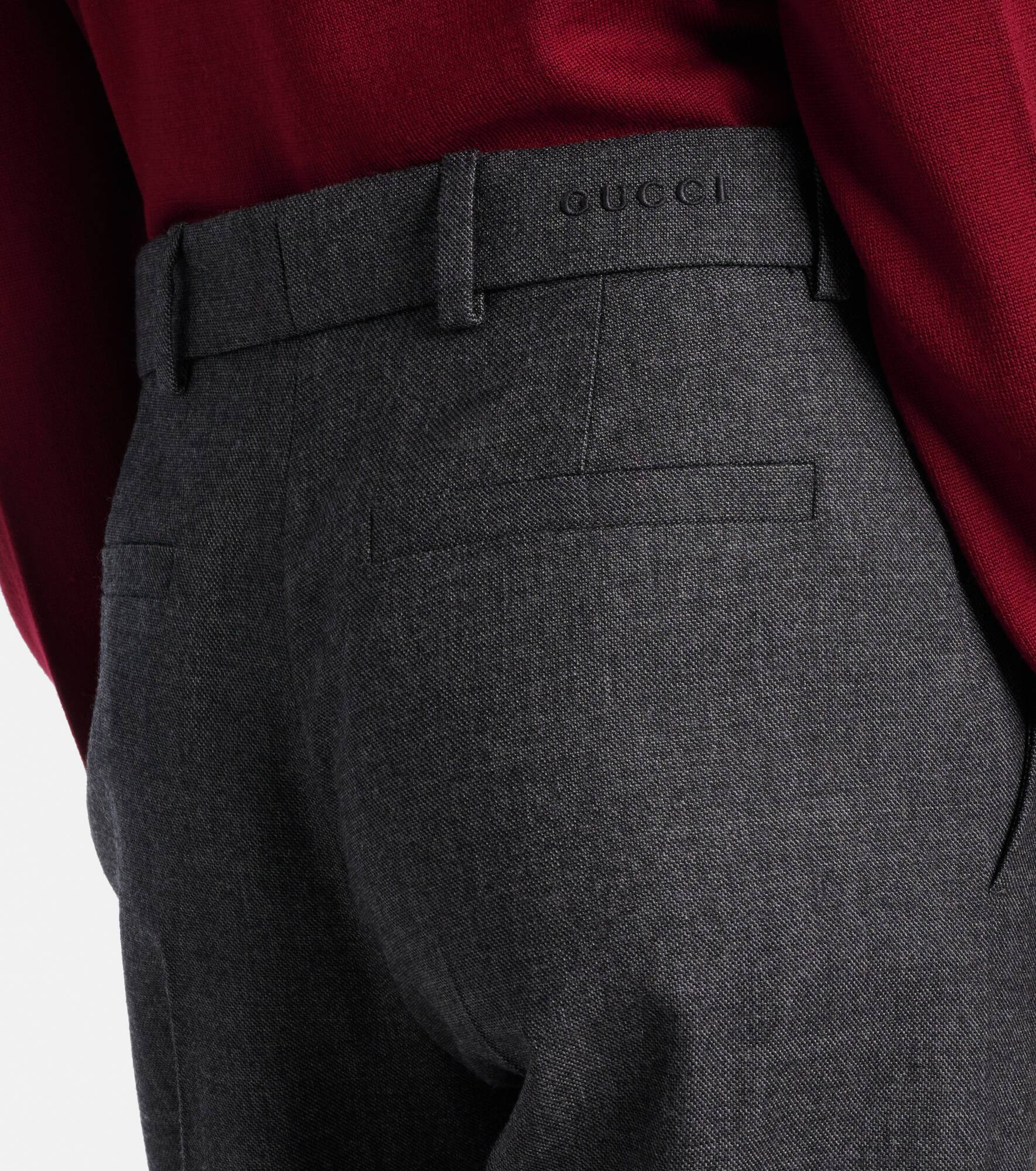 Wool straight pants - 6