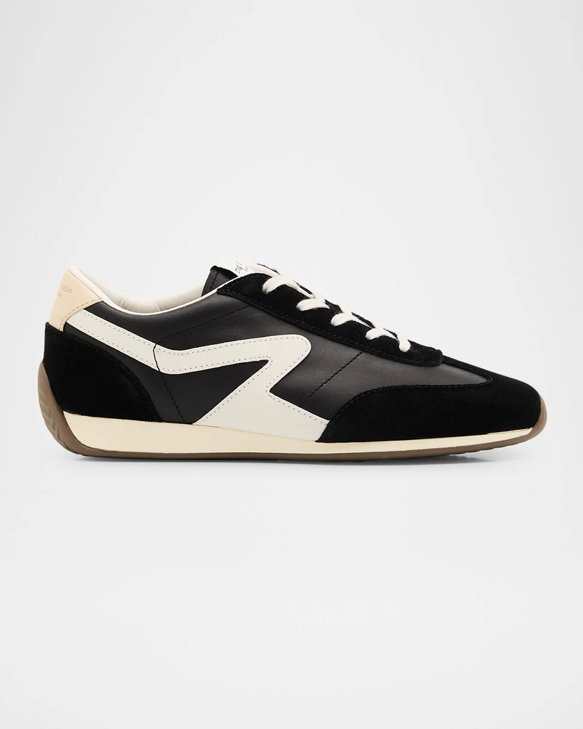 Retro Slim Mixed Leather Sneakers - 1