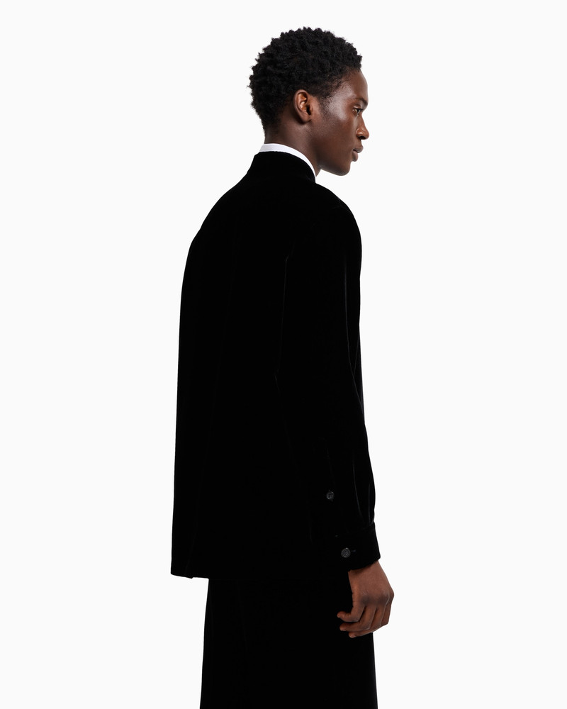 ICON SMOOTH VELVET SHIRT JACKET WITH GURU COLLAR 3