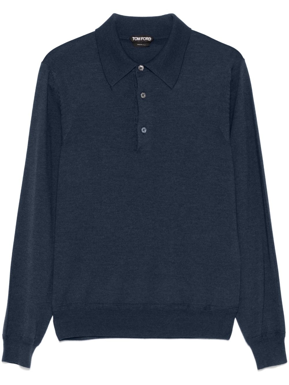 knitted polo shirt - 1