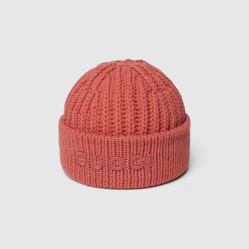 Wool cashmere hat with embroidery 1