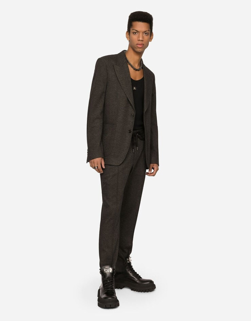 Dolce & Gabbana Glen plaid jersey jogging pants outlook