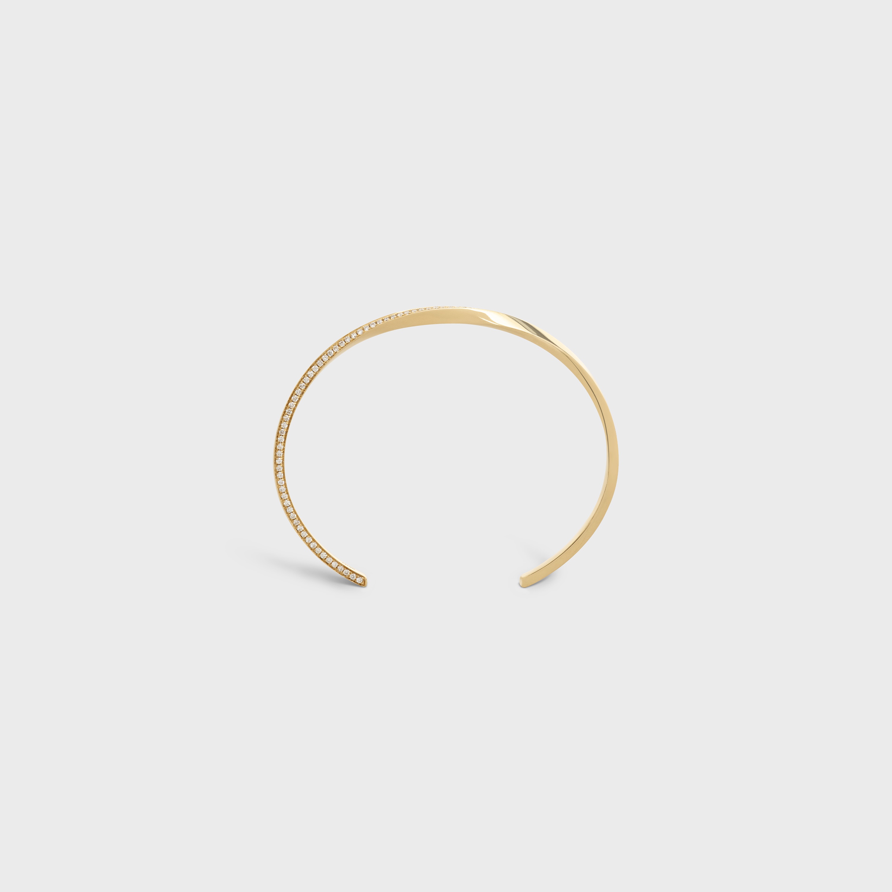 Torsion Bracelet in  Yellow Gold and Diamonds - 1