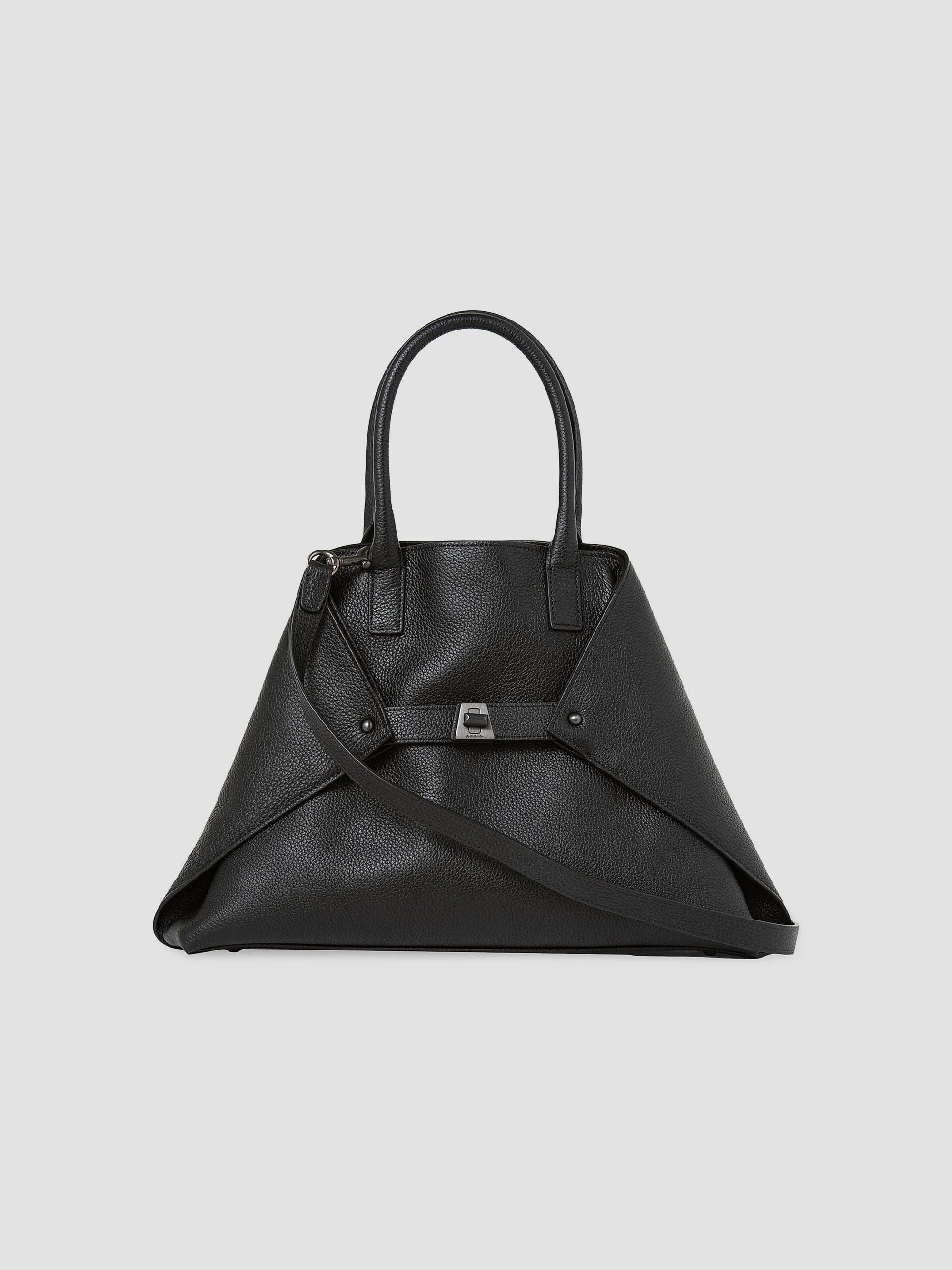 Women's Ai Small Leather Tote Bag - Black - 1