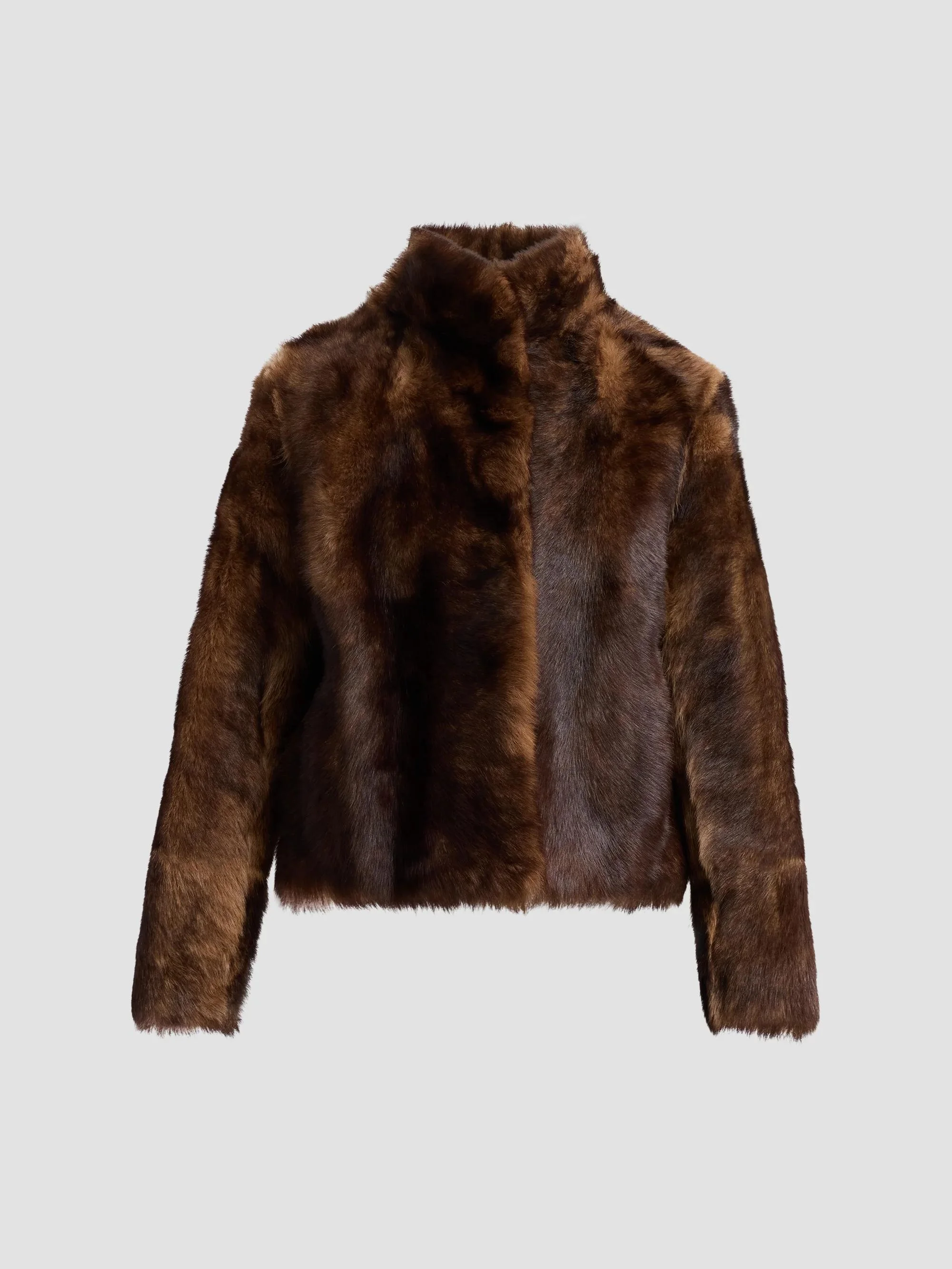 Women's Fur-Effect Shearling Coat - Sutton - 1