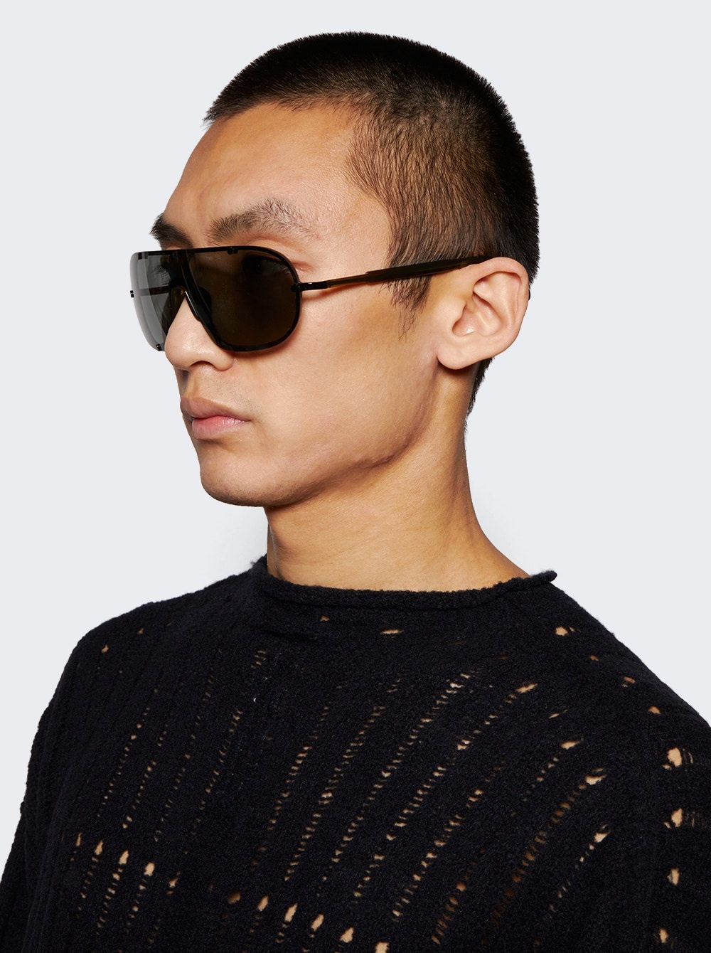 X Dries Van Noten 216 C3 Aviator Sunglasses Black - 3