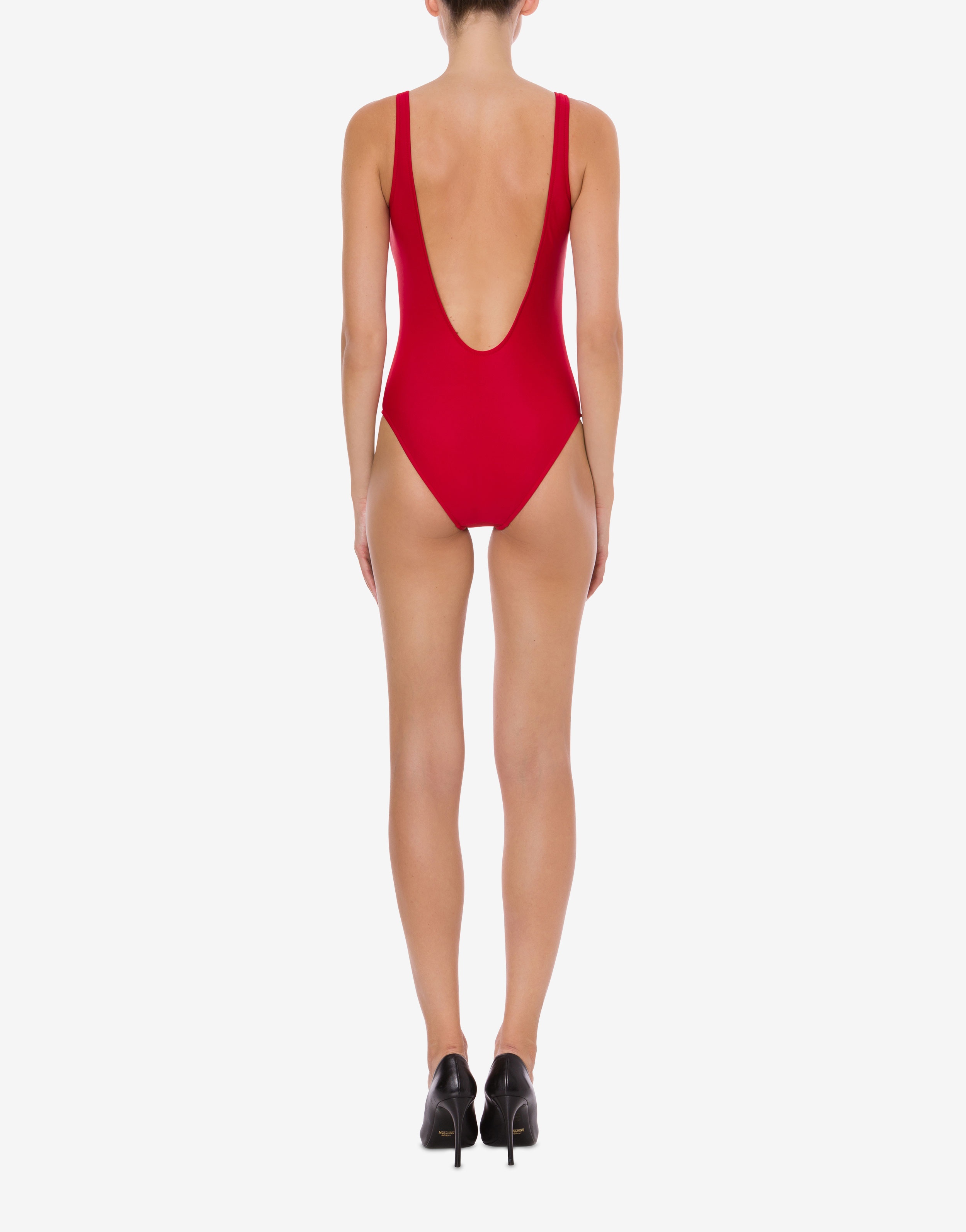 SHINY LOGO ONE-PIECE SWIMSUIT - 3