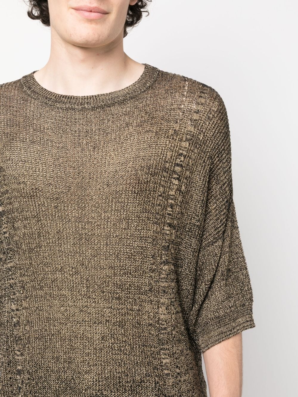 half-sleeve knitted top - 5