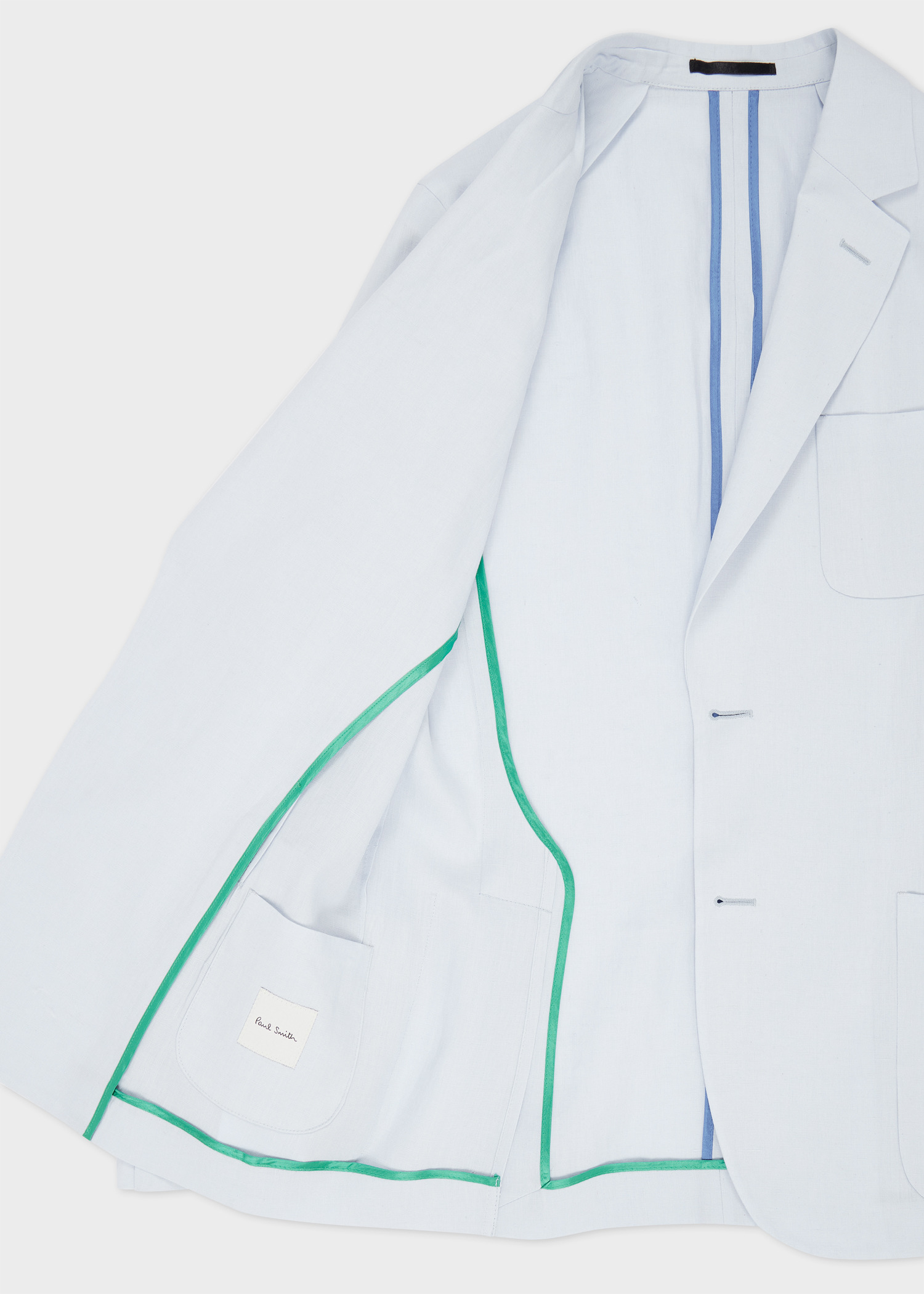 Pale Blue Linen Suit - 4