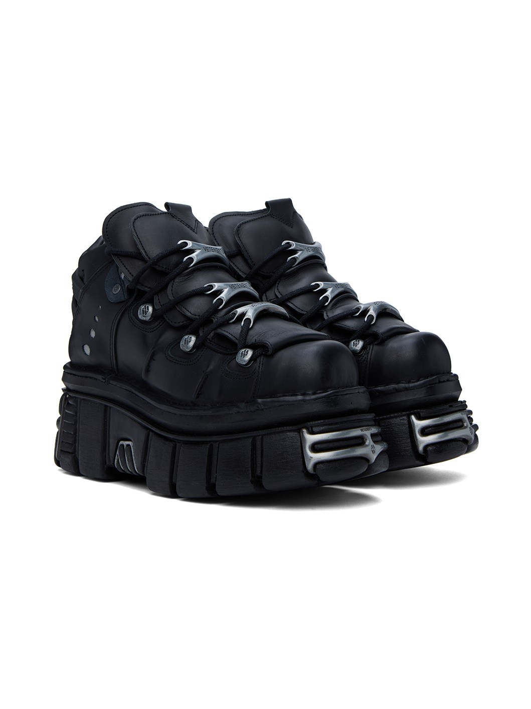 Black New Rock Edition Platform Sneakers - 4