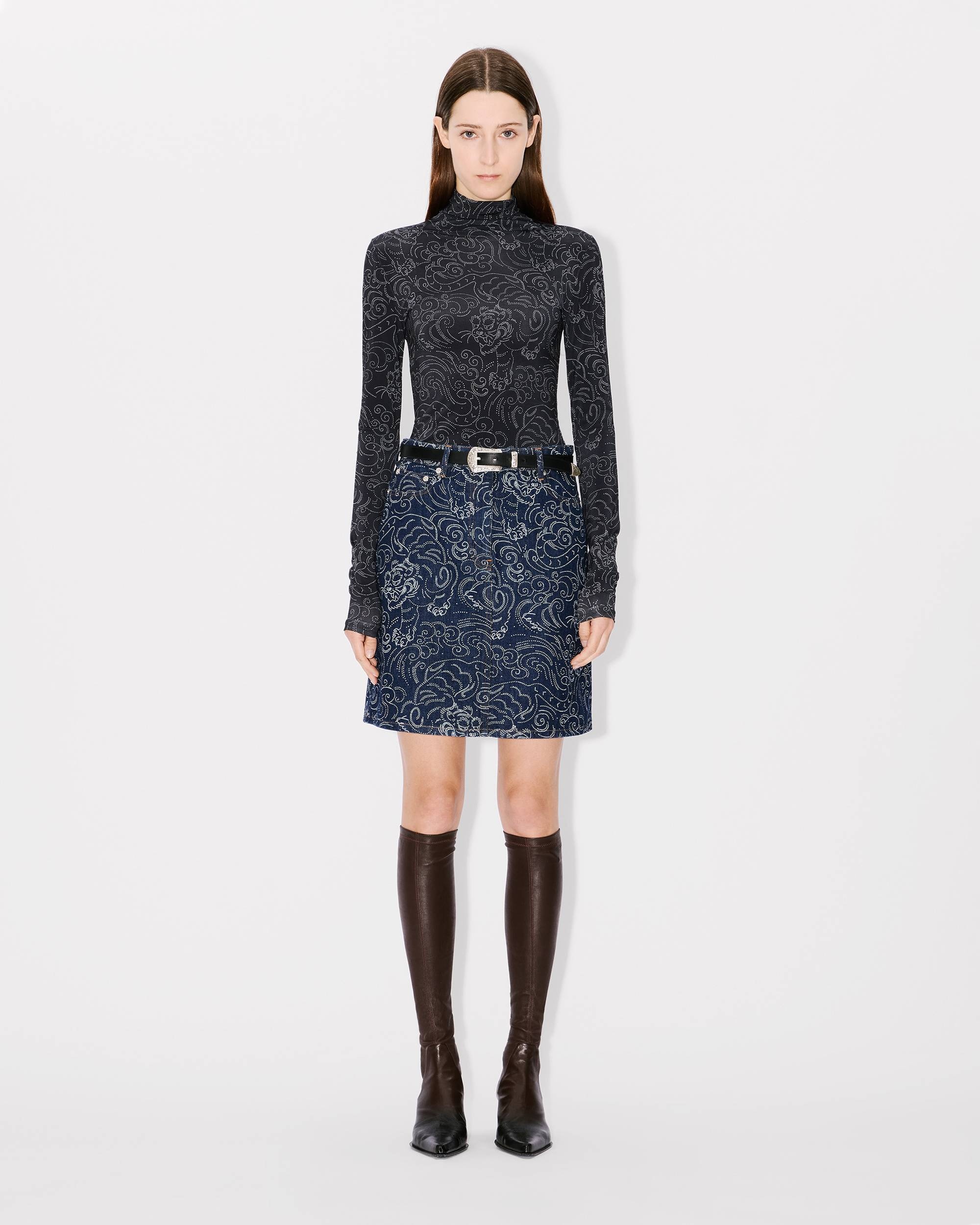 'KENZO Star Tiger' all-over turtle neck - 5