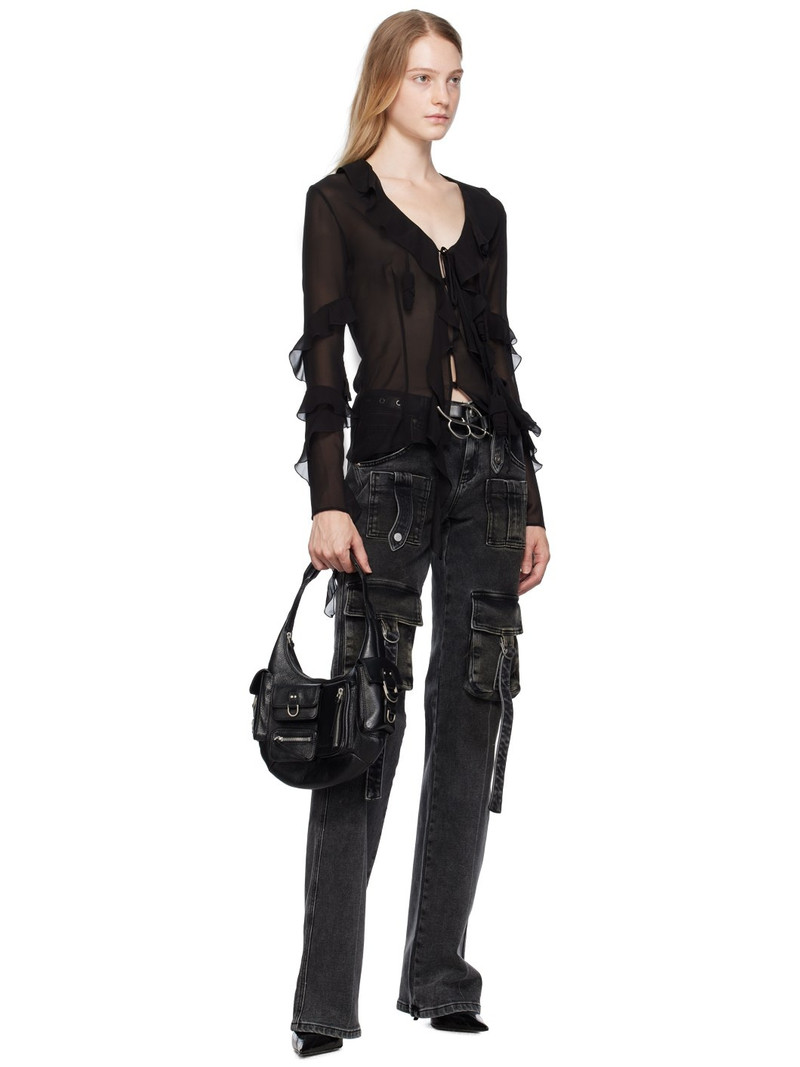 Blumarine Gray Cargo Pocket Jeans outlook