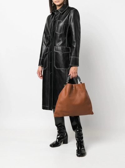 Marni grained leather tote bag outlook