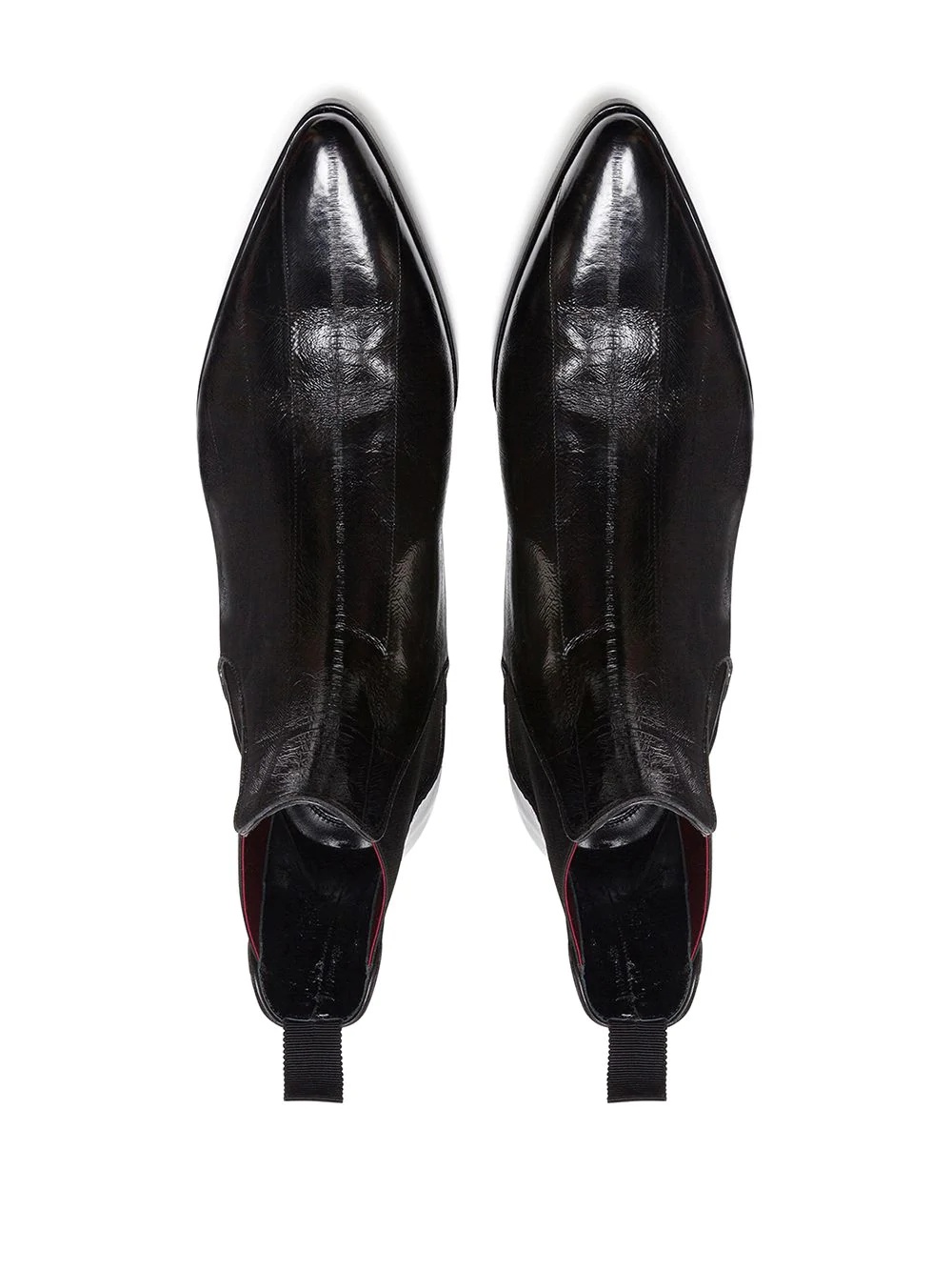 panelled pointed-toe ankle boots - 4