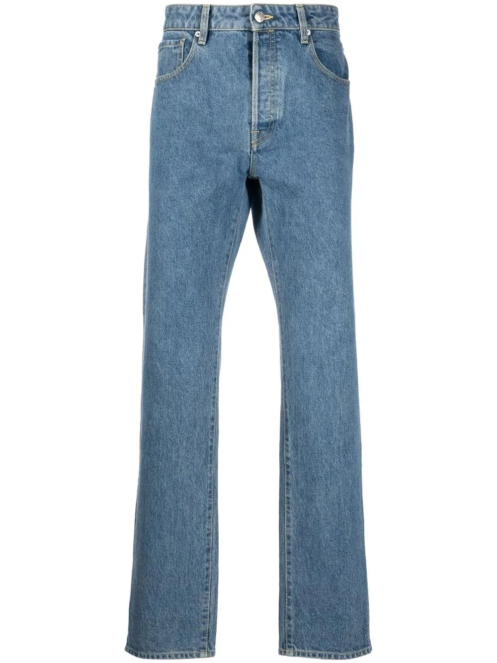 mid-rise straight-leg jeans - 1