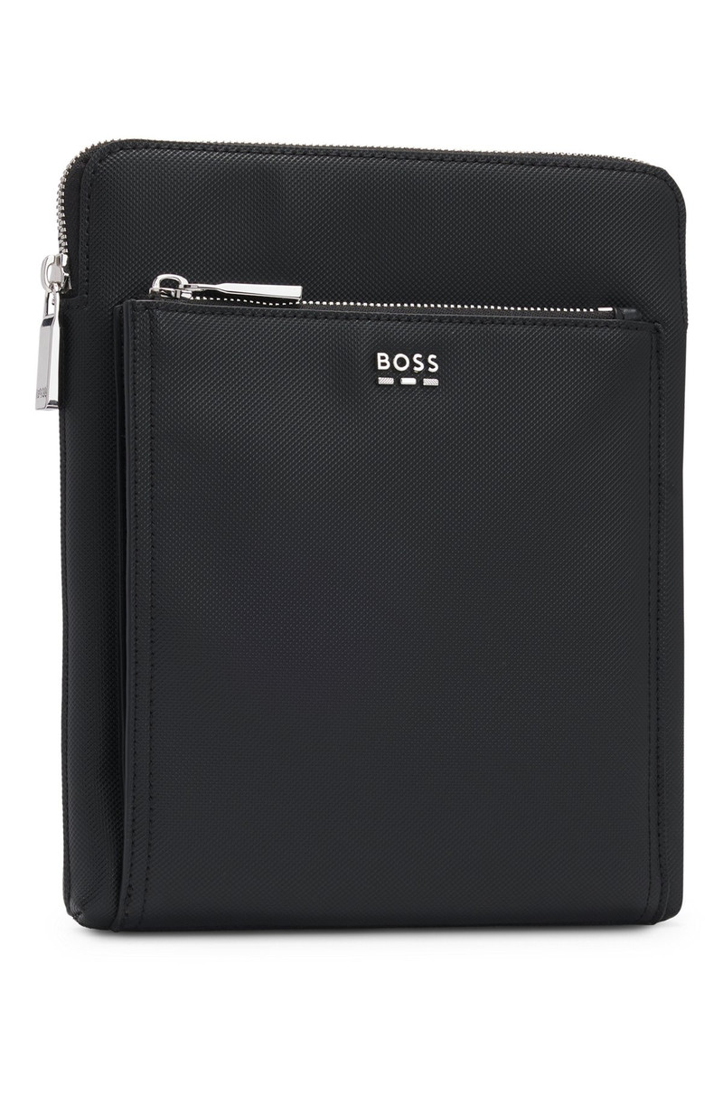 TEXTURED ENVELOPE BAG WITH LOGO HARDWARE 5