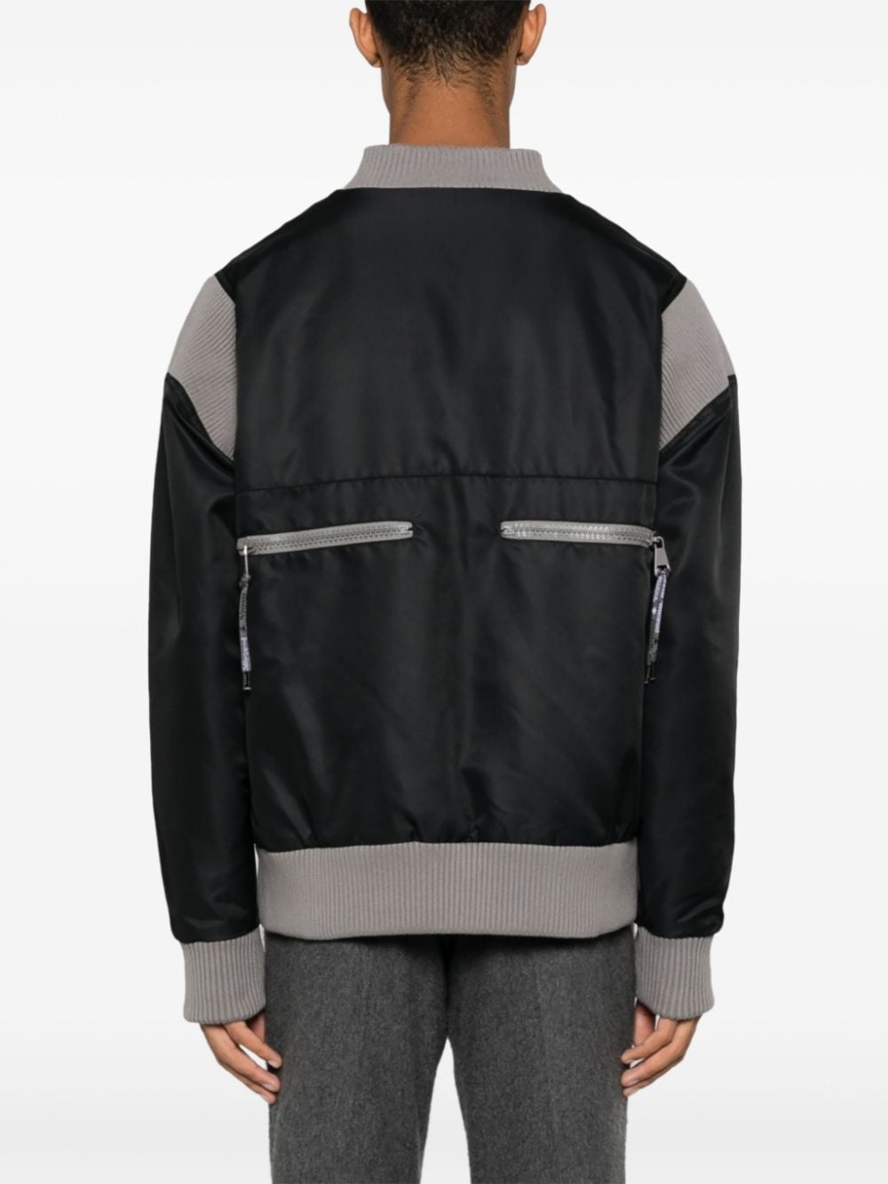 Orb-embroidered cotton bomber jacket - 4