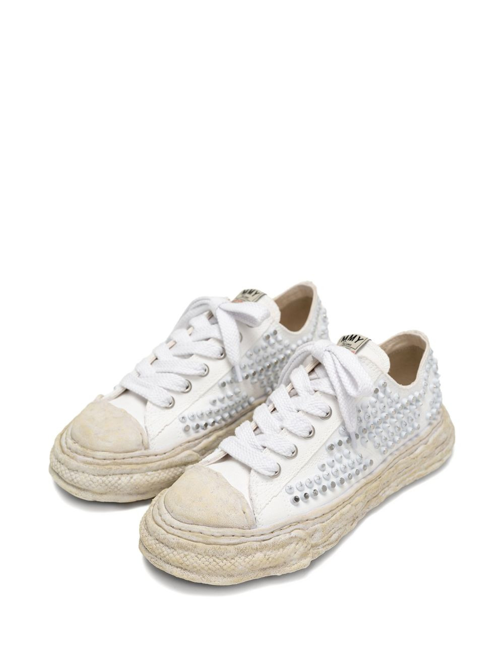 studded canvas low-top sneaker - 2