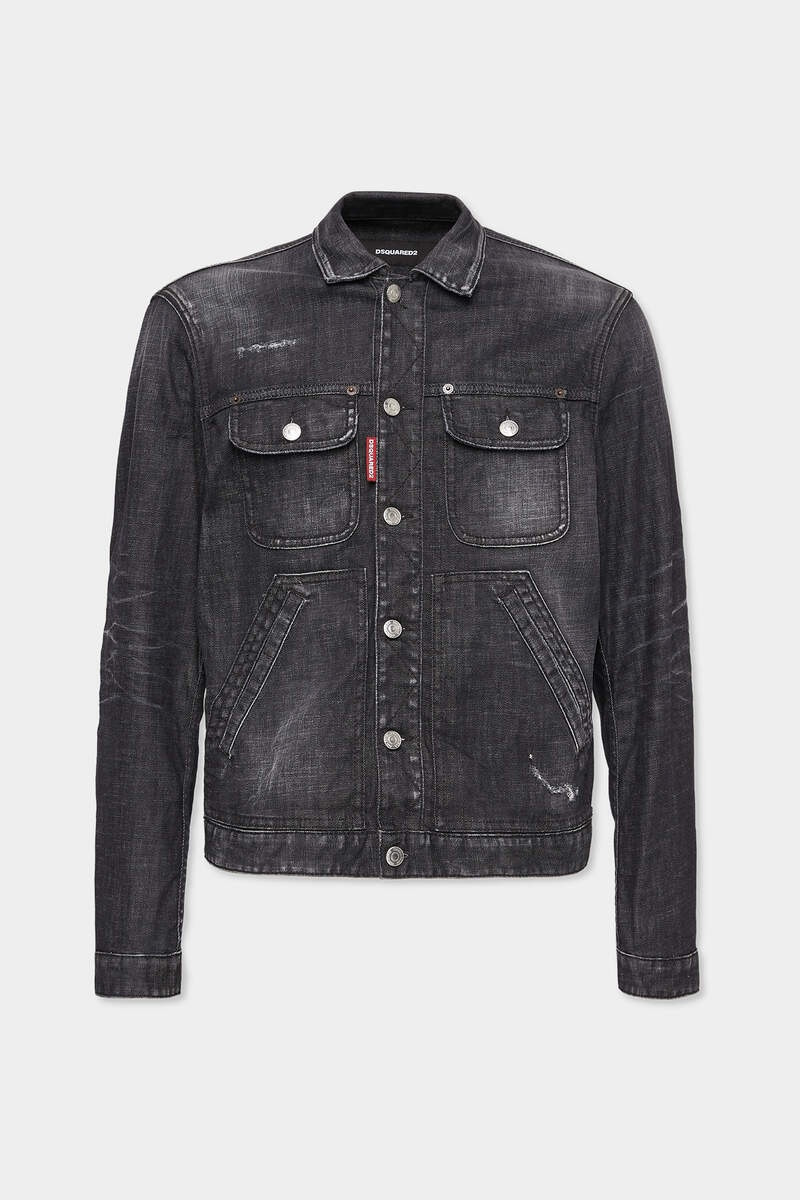 BLACK EASY WASH JEAN JACKET 1