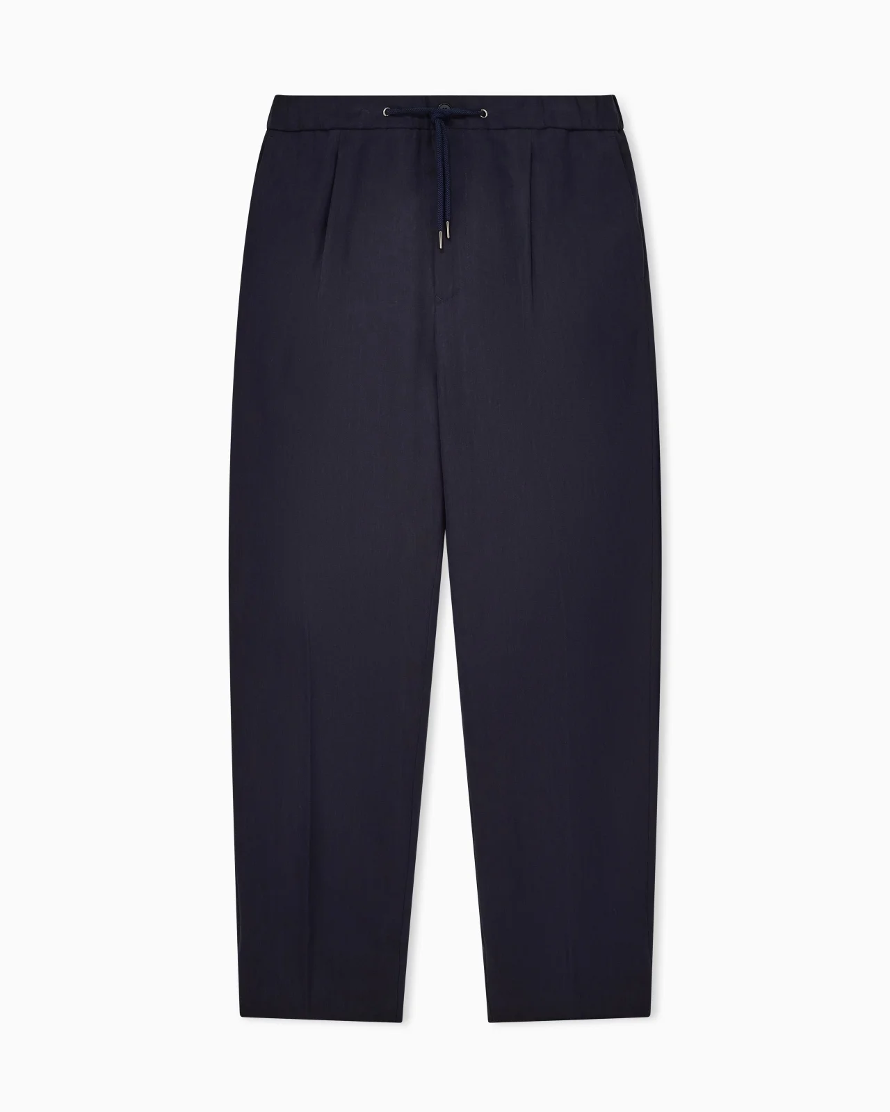 SINGLE-DART, PURE LINEN CANVAS TROUSERS - 1
