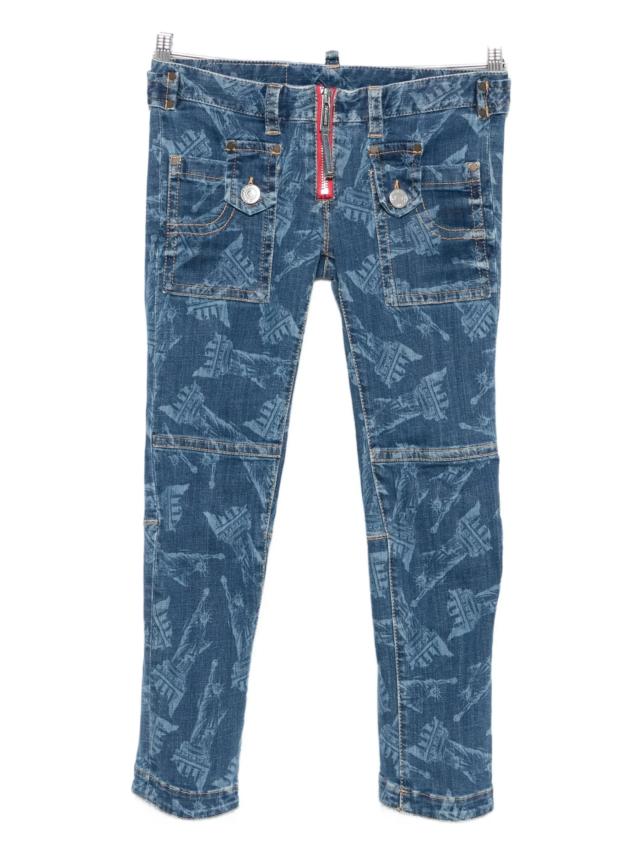 Dsquared2 Statue Of Liberty Printed Skinny Jeans - 1