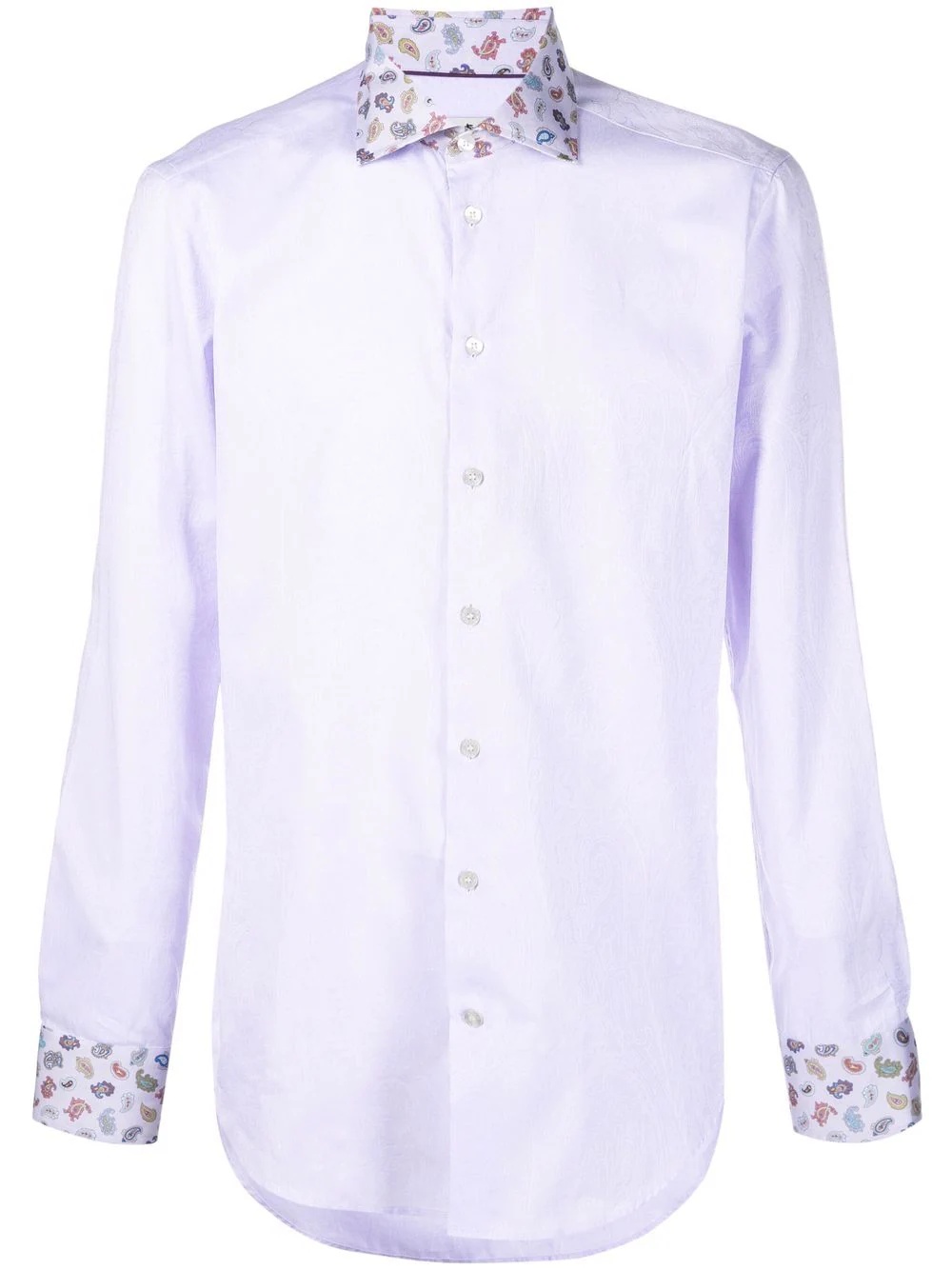 paisley-print collar shirt - 1