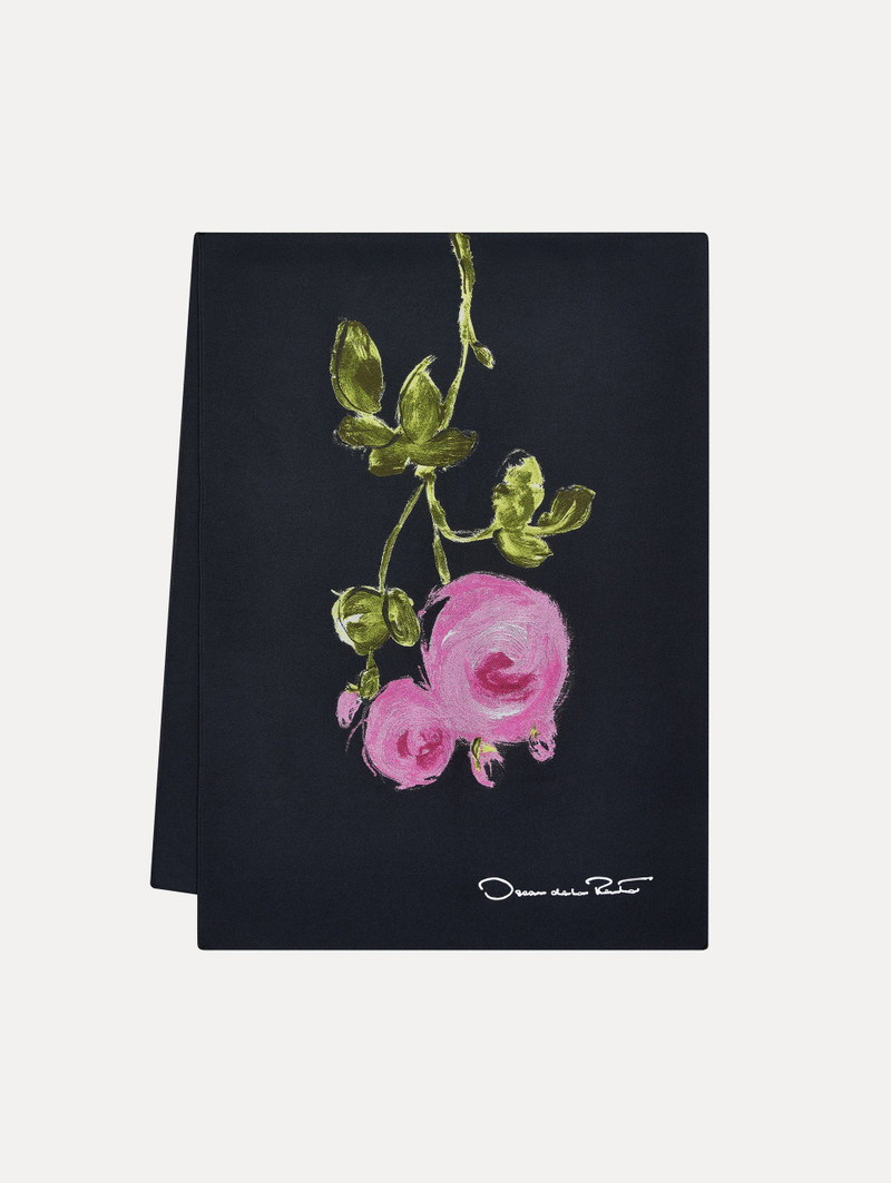 PAINTED ROSES WOOL-BLEND SCARF 1