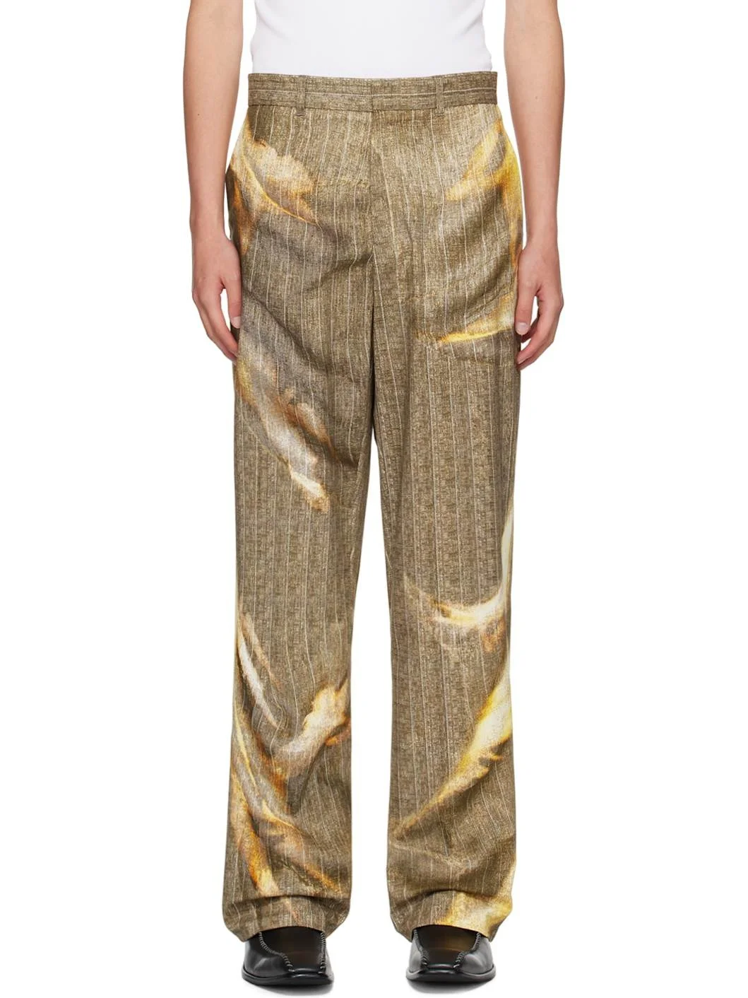 Beige Sun Bleached Trousers - 1