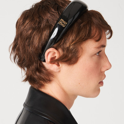 Miu Miu Patent leather headband outlook