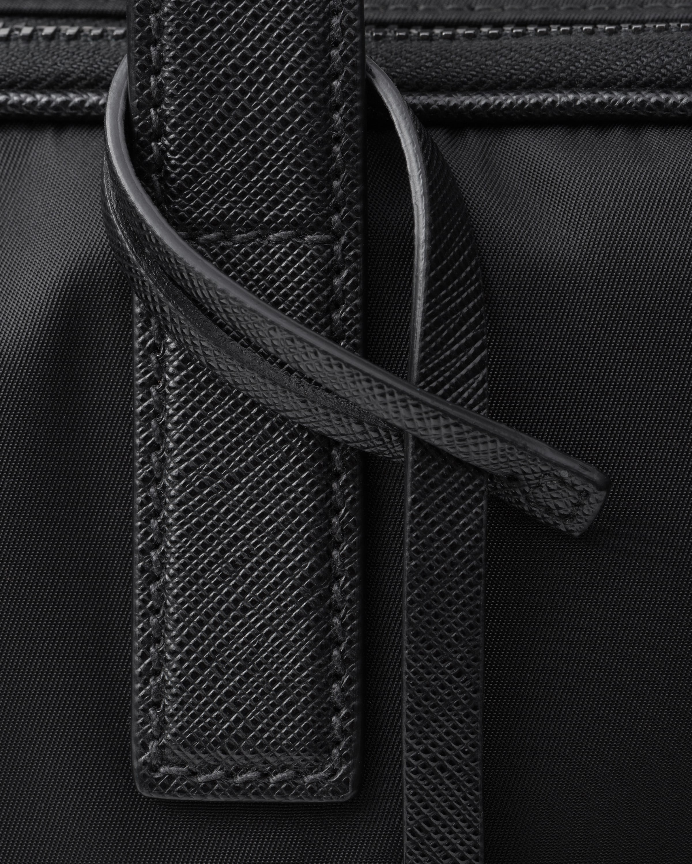 Re-Nylon and Saffiano leather briefcase - 6