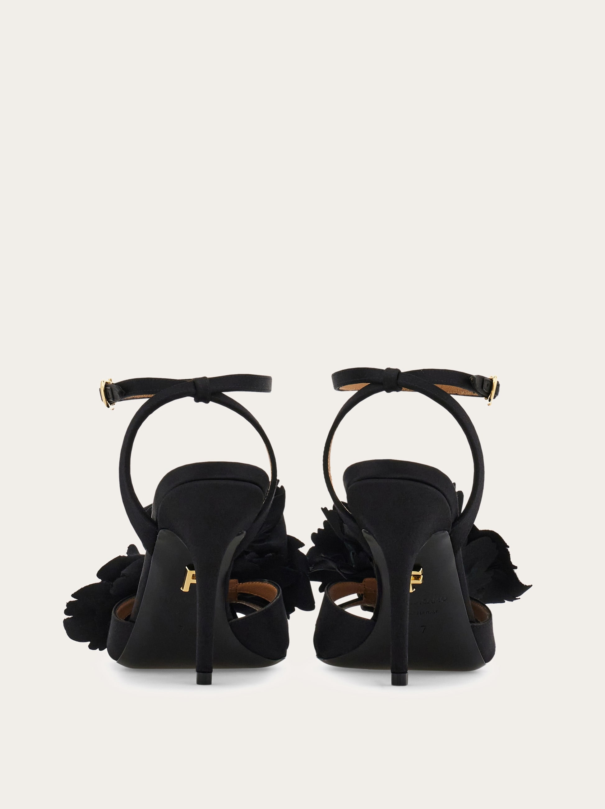 Flower embellished high heel sandal - 4
