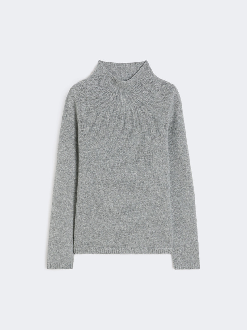 LORD Wool and cashmere yarn polo-neck sweater - MEDIUM GREY 1
