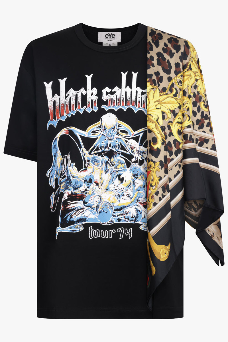 BLACK SABBATH X VERSACE SCARF PANEL S/S T-SHIRT | BLACK/MULTI 1
