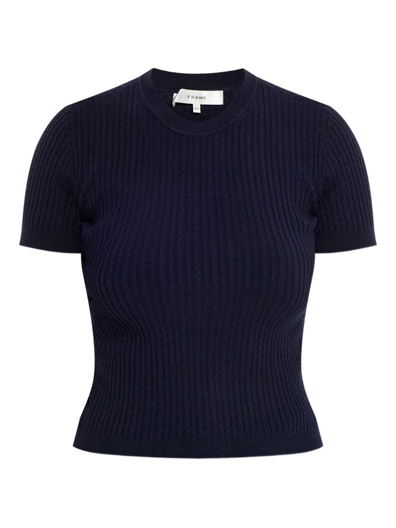 ribbed short-sleeved sweater 1