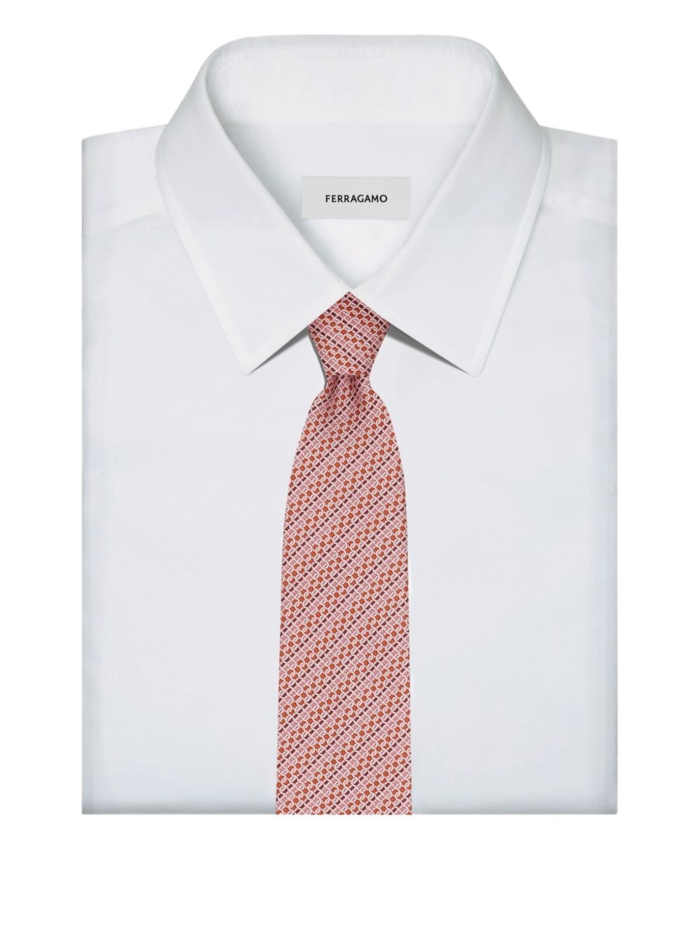 patterned silk tie - 4
