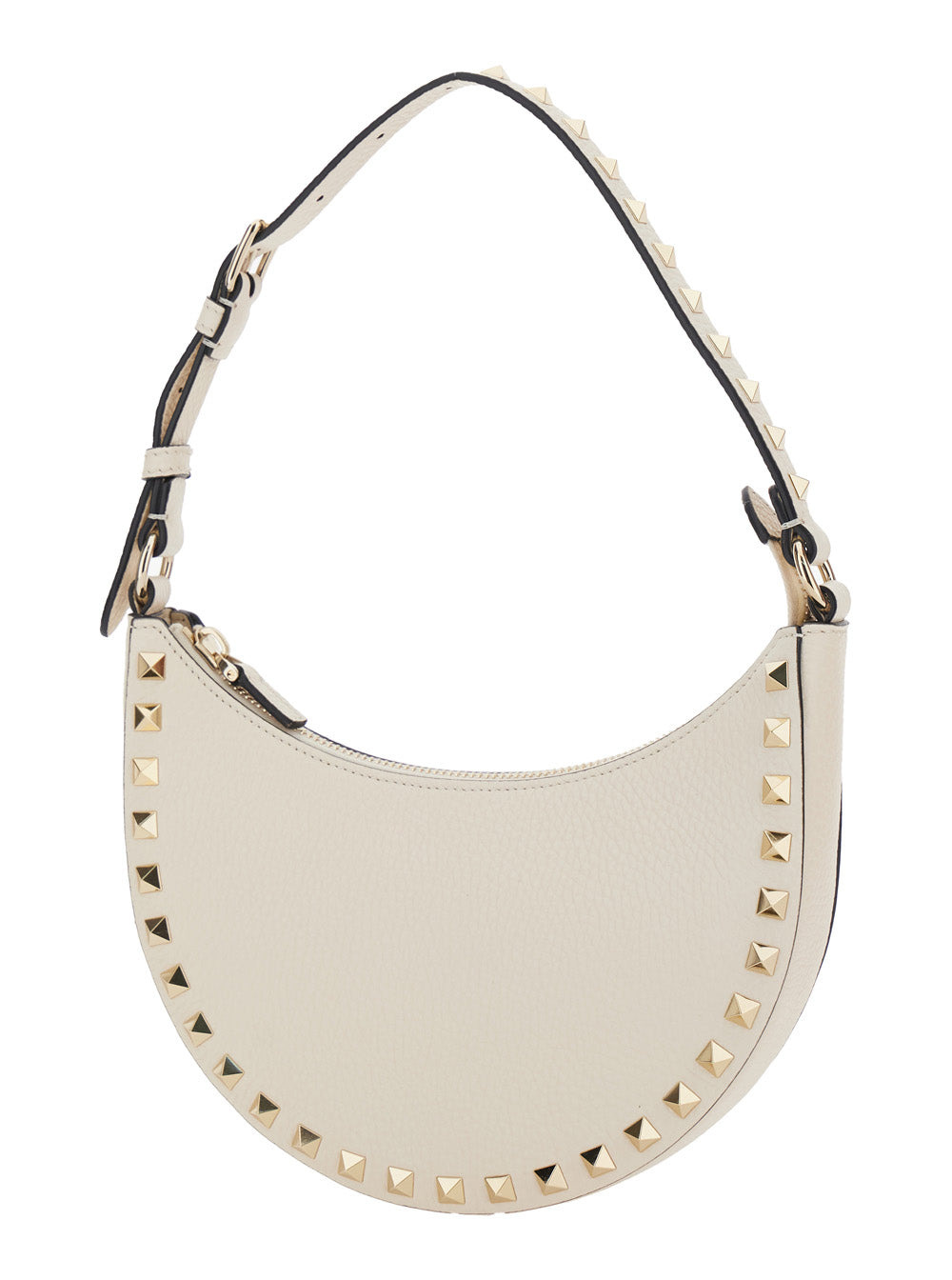 Valentino Garavani Women 'Rockstud' White Mini Bag With Rockstud Embellishments And Adjustable Shoul - 2