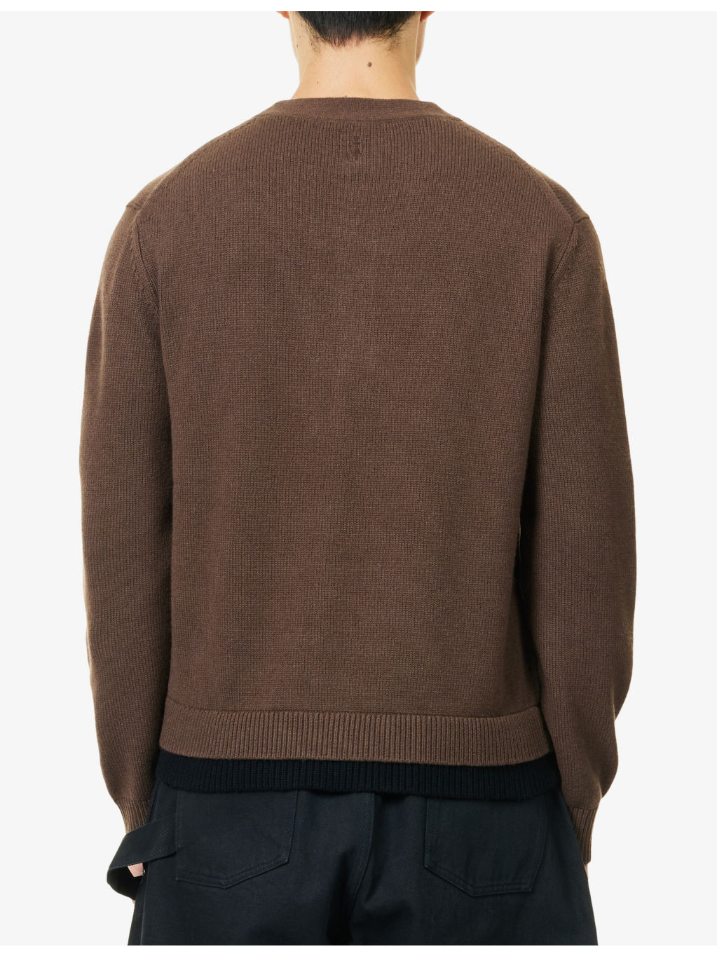 Contrast Layered Wool And Cashmere Cardigan - 4