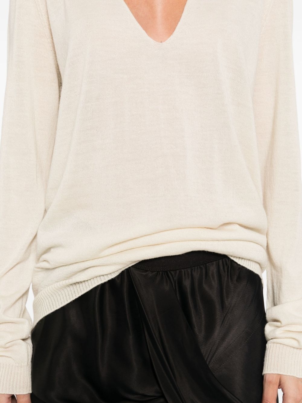 v-neck wool sweater - 5