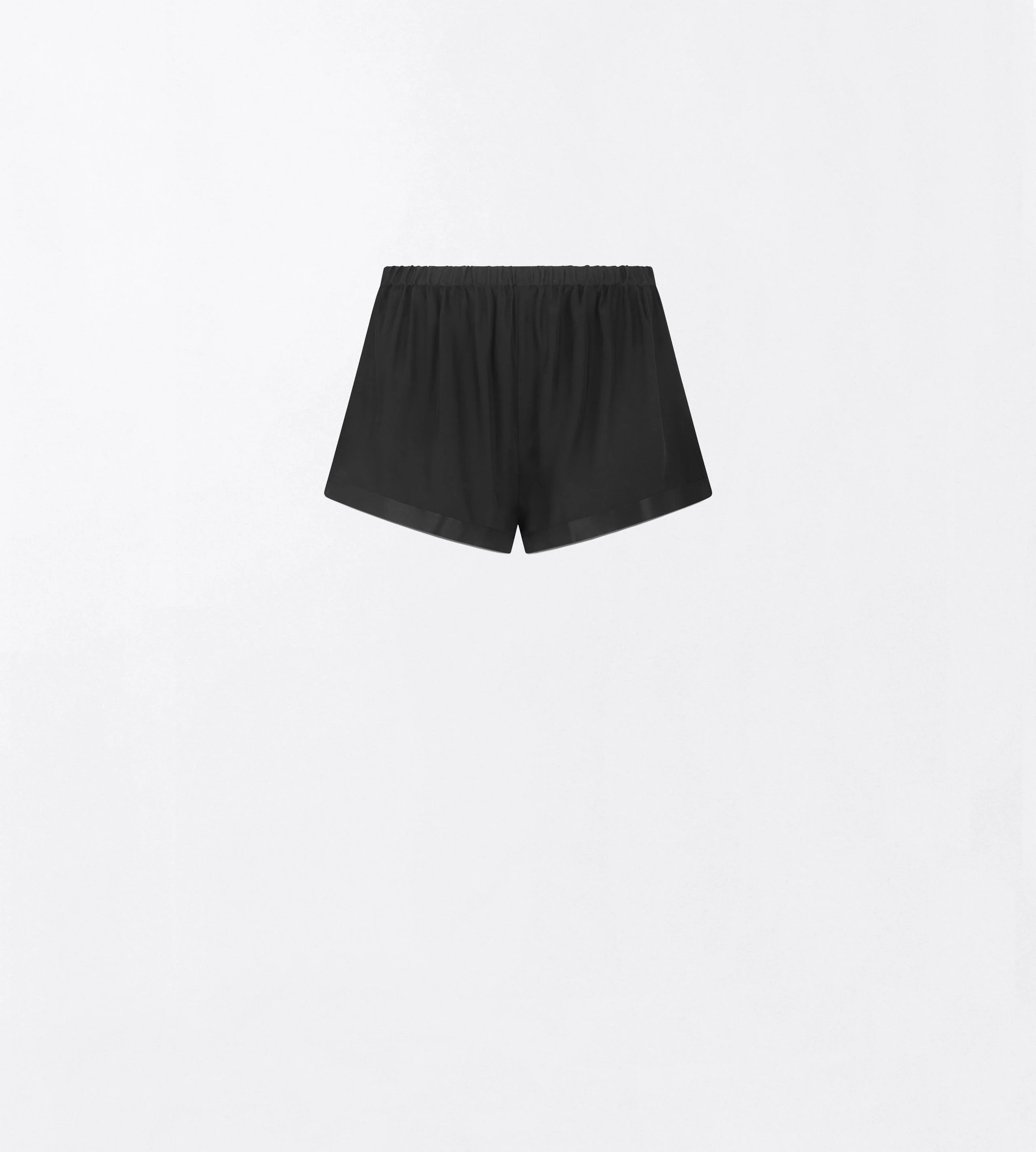 PEACH-FEEL SILK SATIN MINI SHORTS - 1