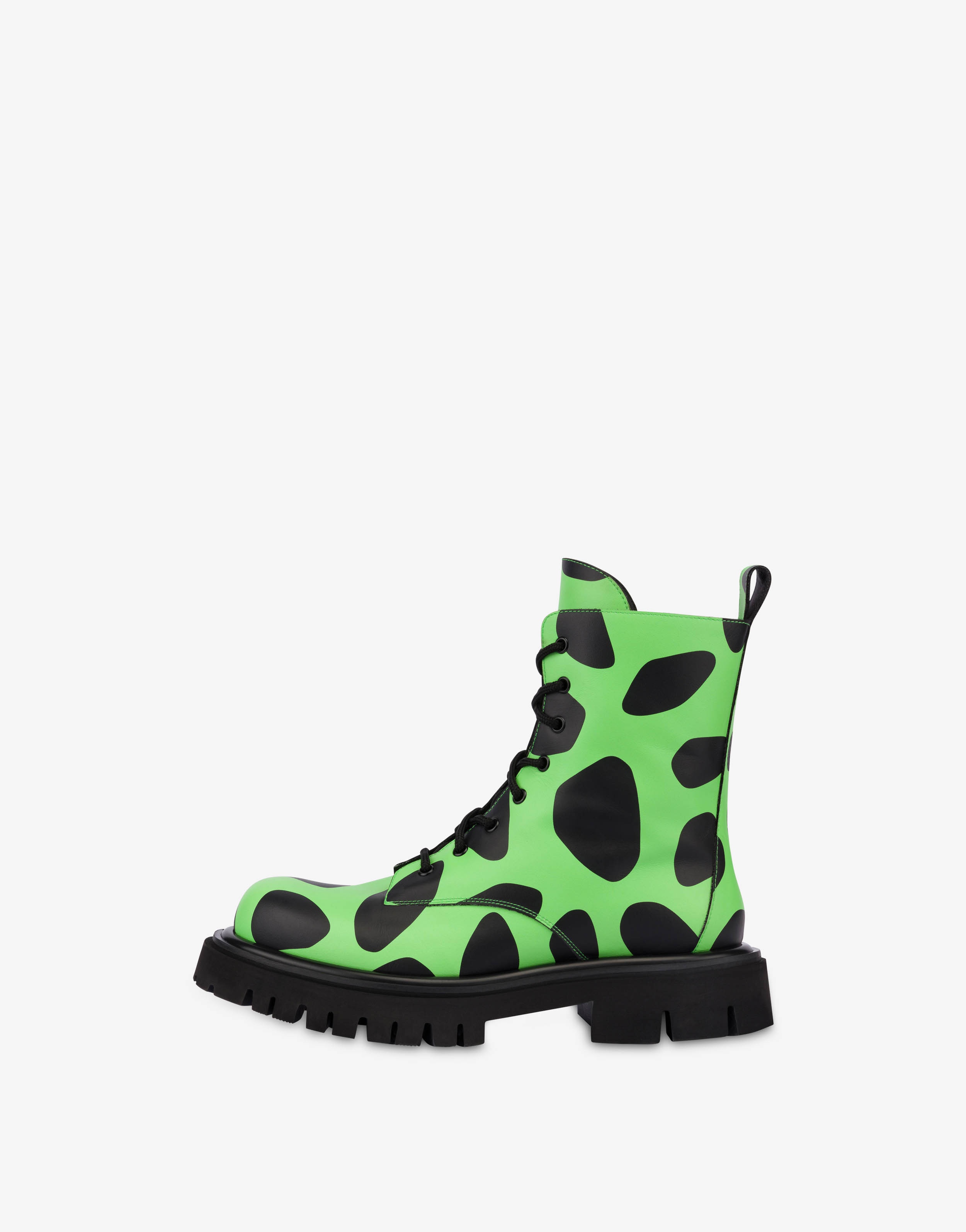 MOSCHINO X THE FLINTSTONES™ PRINTED COMBAT ANKLE BOOTS - 2
