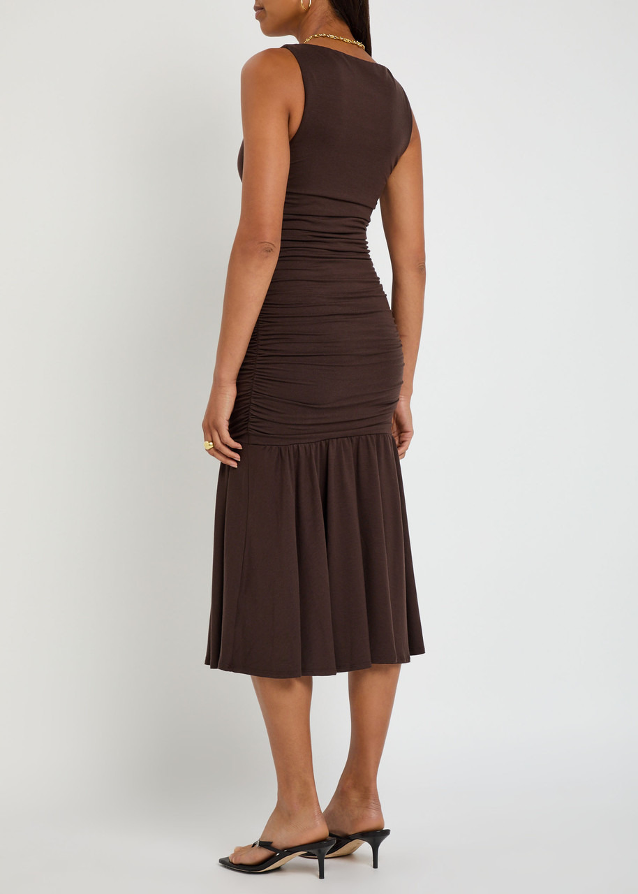 Reformation Kayla Ruched Jersey Midi Dress - 3