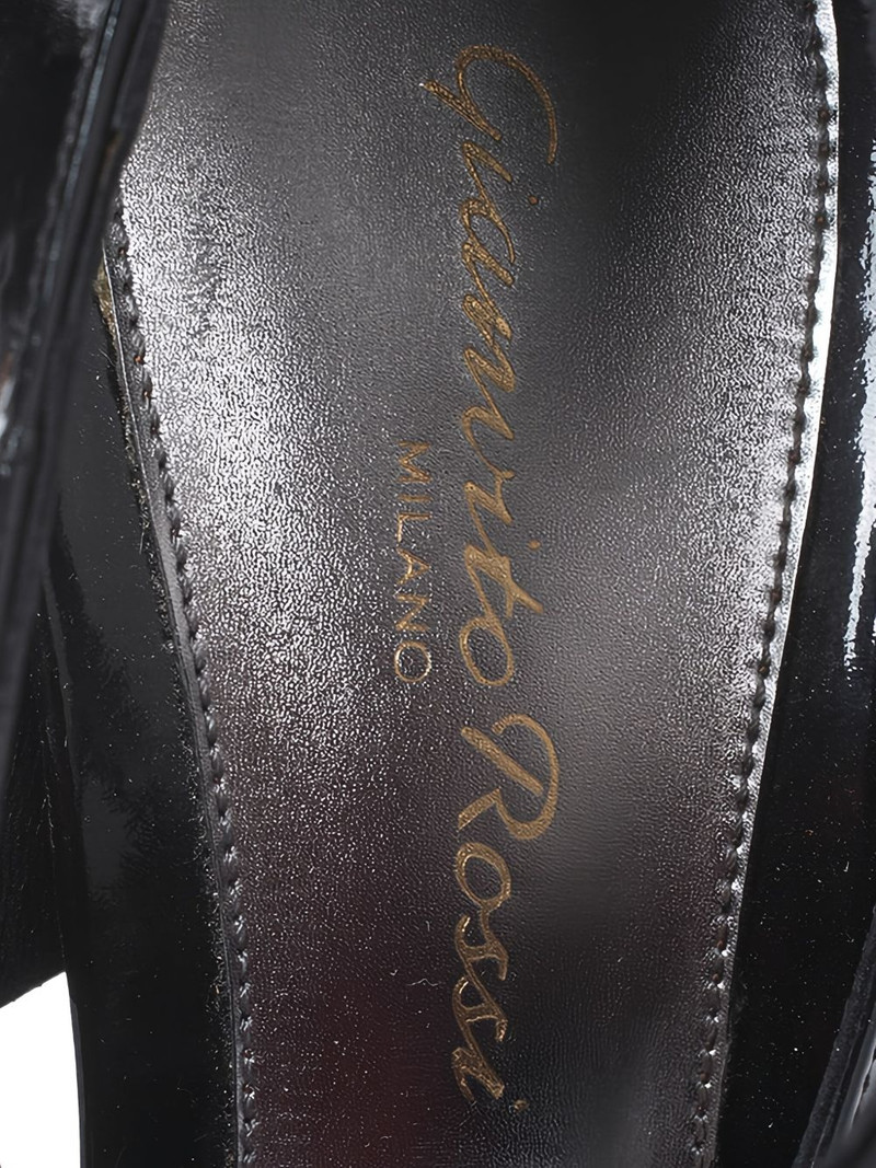 105mm patent-leather cage sandals 4
